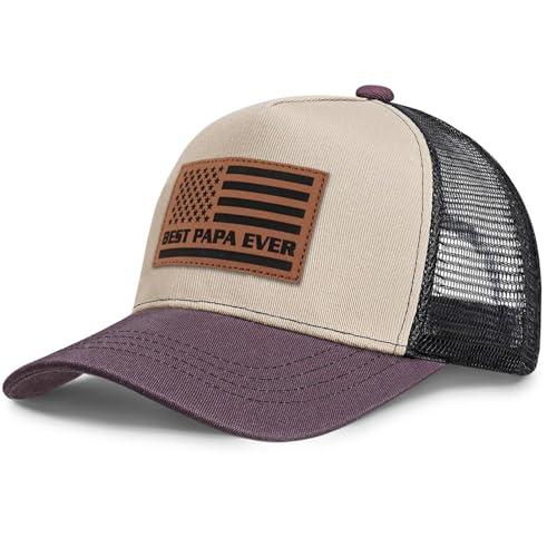 Image of Papa Gifts from Grandkids American Flag Cap Papa Hat for Grandpa