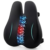 ZIKEE Lumbar Support Pillow for Office Chair, Target Lumbar Support for Car, Memory Foam Chair Back Support with Dual Straps, Ergonomic Pillow for Lower Back Pain Relief/Gesture Improve