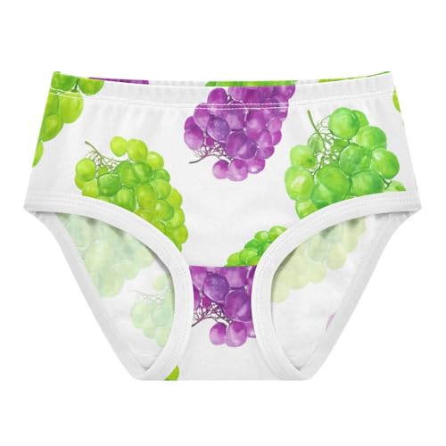 Green Purple Grape White Panties Little Girl Toddler Girls Underwear Cotton Animal Briefs Underpants 2t