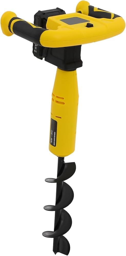 Cordless Earth Auger - 350W Battery-Powered Post Hole Digger w/ 12"x3" (300mm) Drill Bit & Reverse | Effortless Fence Post