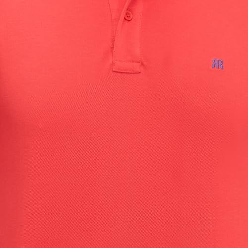 Image of Raymond Men's Modern Fit Solid Pattern Pure Cotton Polo Neck Half Sleeve Casual T-Shirt