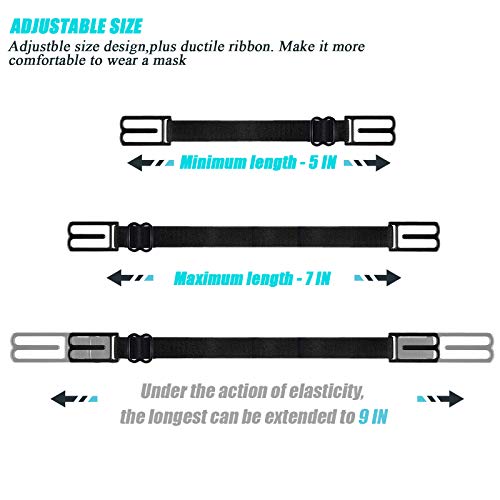 Maskenhalter, 10 STK Elastische Maskenverlängerung Verstellbar Maskenverlängerungsband Hinterkopf
