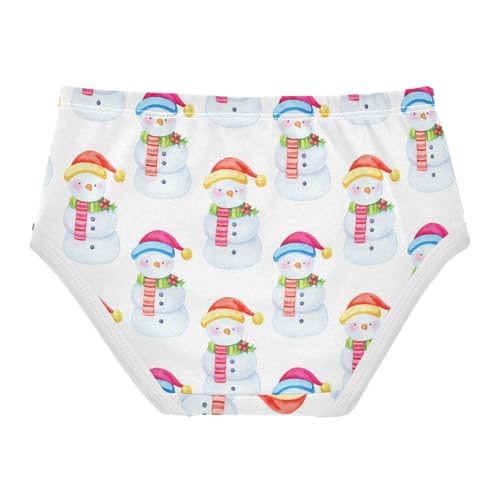 Joisal Cute Snowmen Winter White Girl Panties Cute Girls Underwear Toddlers Cotton Artistic Briefs Undies Kids 2t2
