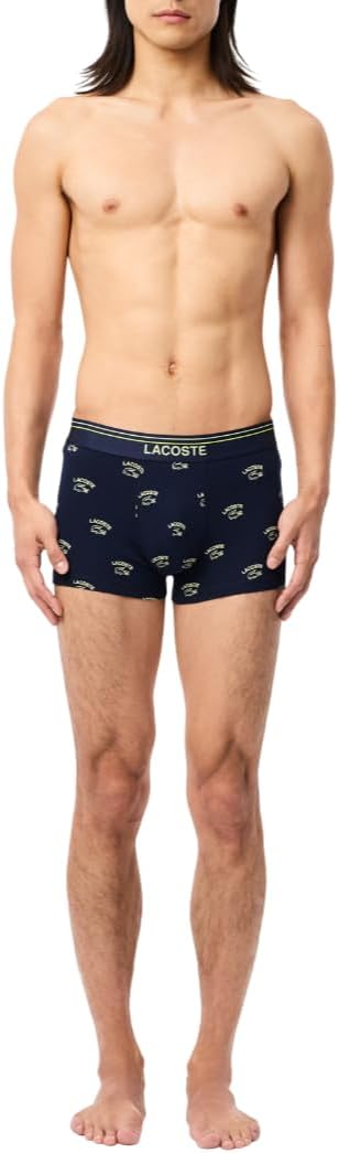 Lacoste Men's Cotton Stretch Print Animation Boxer Briefs