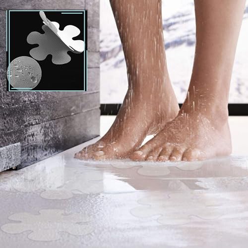 Leiasnow 20枚 お風呂 すべりどめ シート 透明 シール 浴槽 お風呂すべりどめ 風呂 すべり止め フラワー形 (ピンク20枚) [3]