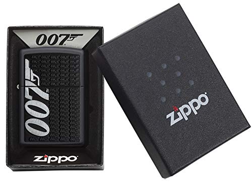 Mechero de bolsillo Zippo James Bond negro mate para llevar a diario 5