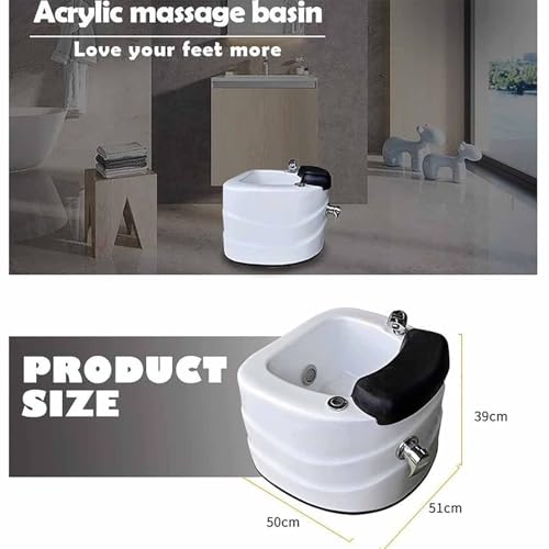 Wanna do kąpieli stóp z ciepłem i masażem – zlew do pedicure do domu i salonu, idealna do kąpieli stóp i relaksu
