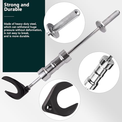 Amerbm Inner CV Joint Removal Tool Kit, 10 Pounds Heavy Duty Slide Hammer Front Wheel Drive Axle Half Shaft Removal Puller Tool Set, 63mm 48mm CV Joint Fork Adapter Attachments - Thumbnail 7