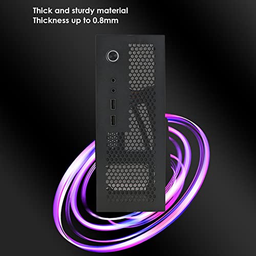 Gabinete para PC Viupolsor A09 Mini ITX Gaming - Chasis HTPC plateado para escritorio con USB 2.0 miniatura 2