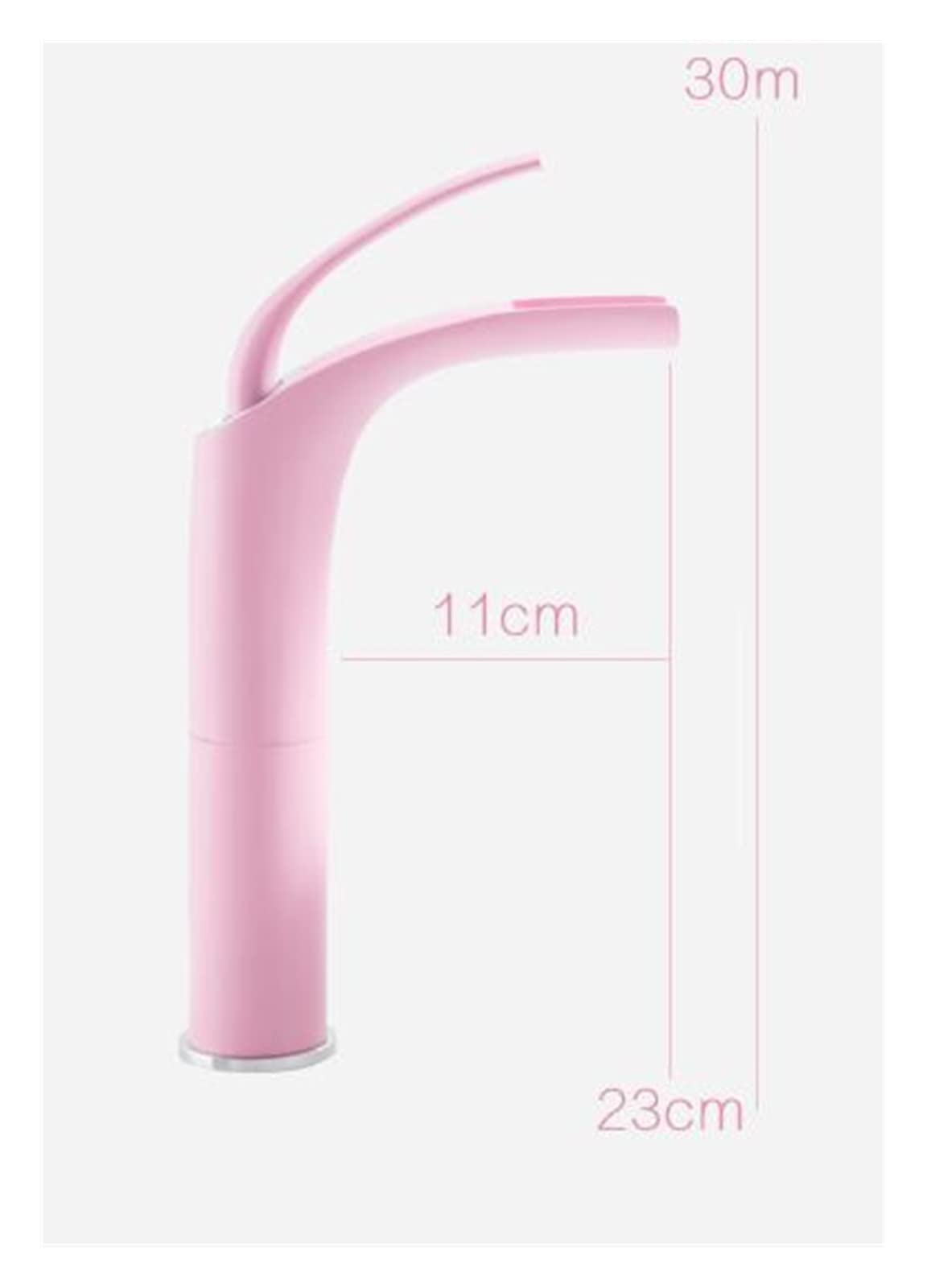 Bathroom Taps Basin Faucets Pink Love Color Waterfall Faucet Bathroom Faucet Hot and Cold Basin Mixer Tap Faucet Brass Sink Wash Crane Mixer Tap Bathroom Sink ( Color : Tall waterfall , Size : Small )