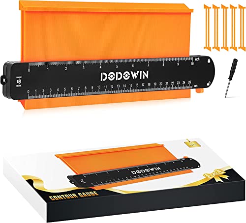 DODOWIN Contour Gauge Profile Tool 10 Inch Laminate Flooring Angle Finder