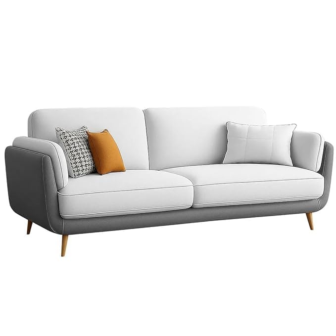 Image of Stylish & Modern Heavy Duty Luxurious Traditional 3 Seater Chesterfield Sofa Arm Three Seater Sofa for Living Room Dining Room Hotel & Office (Grey, 3 Seater)