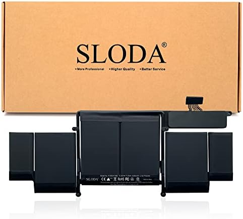 SLODA A1582 A1493 Replacement Battery for MacBook Pro 13" Retina A1502 (Late 2013 Mid 2014 Early 2015) Laptop Battery [Li-Polymer 11.34V 6330mAh]