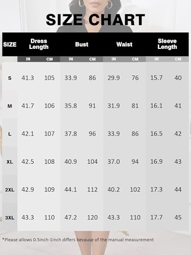 Image of PinkPatty Women's Casual A-line Midi Dresses 3 /4 Sleeve V Neck Fit and Flare Dress with Pockets