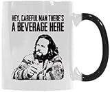 SCSF Hey Careful Man There's a Beverage Here Coffee Mug - Funny Quote Mug Morphing Changing Color Heat Reveal coffee Tea Cup (11oz)
