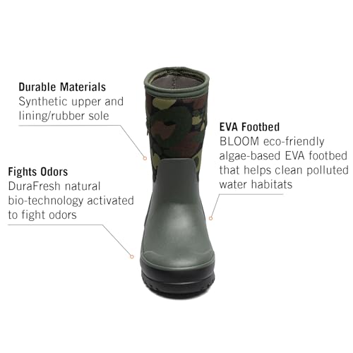 Image of BOGS Grasp Kids Waterproof Rain Boots, Insulated Winter Snow Boots