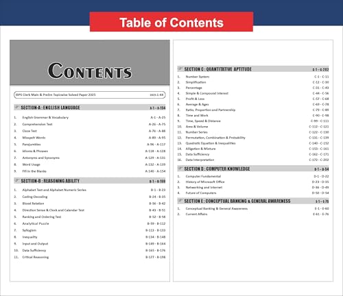 Image of Disha IBPS Bank Clerk Guide for Preliminary & Main Exams with Chapter-wise PYQs 15th Edition | 42 Chapters | 4100+ MCQs | Fully Solved