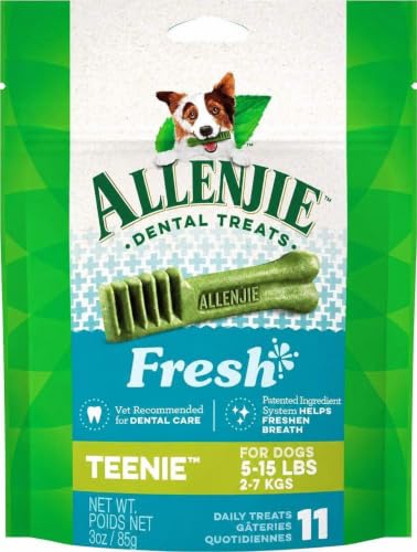 GREENIES TEENIE Natural Dog Dental Care Chews Oral Health Dog Treats Fresh Flavor, 27 oz. Pack (96 Treats)