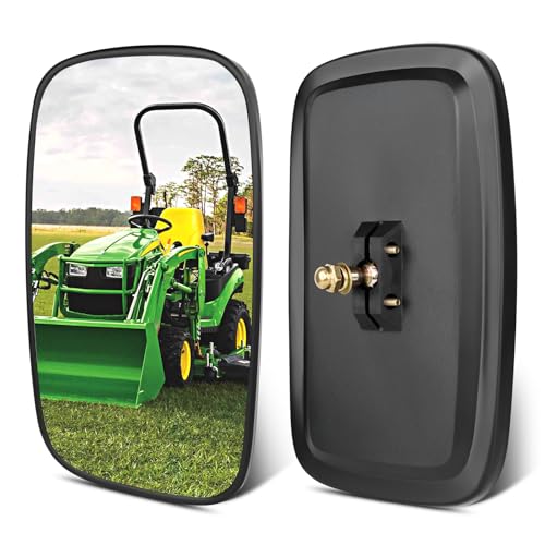 TOP-MAX Universal Tractor Mirrors Forklift Rearview Mirror Truck Mirrors Compatible With Farm Excavator Dump Truck Lorry Car Trailer RV Motorhome Plow Rear View Mirror 5.3x9inch (2Pcs)