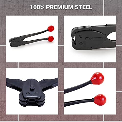 Idl Packaging C-3106 Double-Notched Front-Action Sealer/Crimper For 3/4" Steel Strapping - Hard And Durable Steel Construction - Professional Gear With High-Strength Sealing Action #TOP5