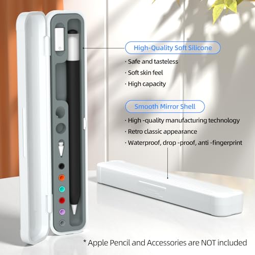 Image of AZF Hard PC&Silicone Magnetic case for Apple Pencil case(2nd Generation /1st Gen / (USB-C) and Samsung Galaxy S-Pen Series Pencil Protection Carrying Case. (Gray)