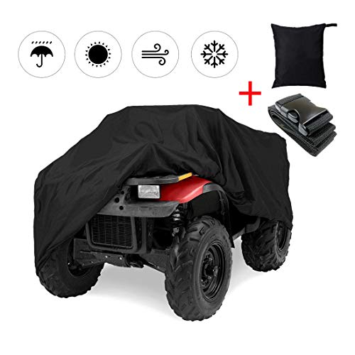 SUNDUXY Waterproof Lawn Mower Cover ATV Cover Heavy Duty 210D Oxford Protects UTV From Rain, Hail, Dust, Snow, Sleet, and Sun Fits up to Most Quads,XXL