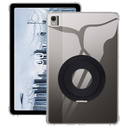 Coque Nokia T21 10.4 2022 avec support de bureau noir et transparent