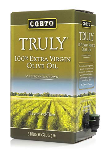 Corto TRULY 3L FlavorLock Box | California Grown 100% Extra Virgin Olive Oil | Cold Extracted | Official Corto Producer | Cooking and Baking