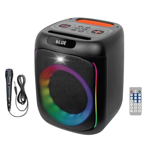 Image of Boytone Bluetooth Party Speaker Karaoke Machine, Portable Outdoor Wireless Speaker with 8” Subwoofer Wire Microphones, Remote Control High-Fidelity Sound for Home Party Entertainment (BT-63K)