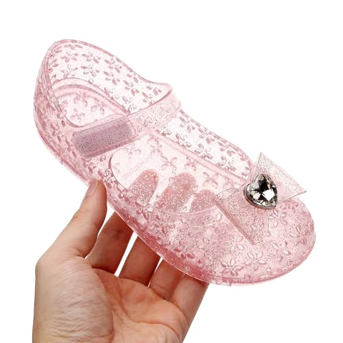 Jelly Shoes for Little Girls Kids Toddler Princess Sandals Birthday Dance Party Heart Rhinestone Bow Mary Jane Shoes4