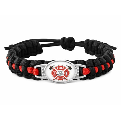 Infinity Collection Firefighter Bracelet, Firefighting Bracelet, Firefighter Paracord Gift for Firefighter or Firefighter Wife