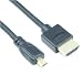 MyCableMart 6inch Ultra-Slim Micro-HDMI (Type D) to Standard HDMI M to M 34AWG Cable