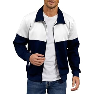 Zaitun Men’s Lightweight Casual Bomber Jacket Track Running Athletic Varsity Coat