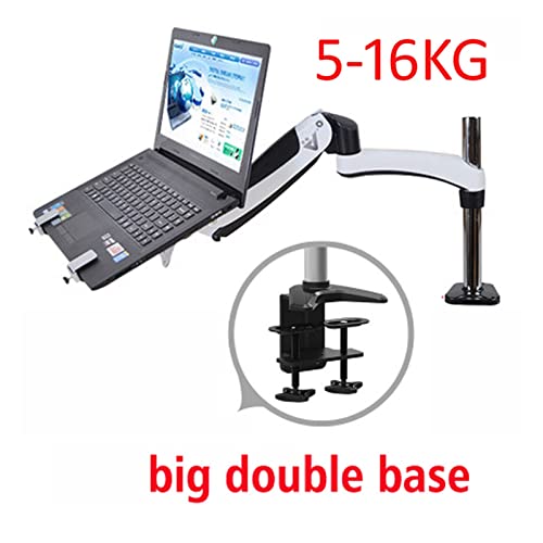 Support ordinateur portable double bras gaz pour bureau de télétravail - 3