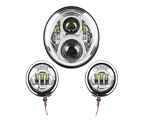 Antibrouillard feux de croisement de moto mal fixés ? Supports 7" et 4.5" argent