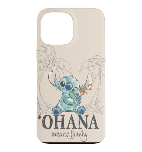 Disney Lilo & Stitch Ohana Means Family Cute Hug Sketch Case for iPhone 13 Pro Max