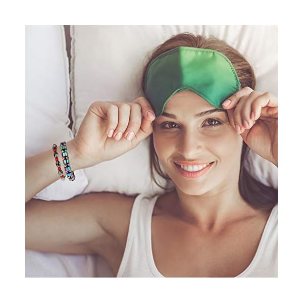 Hicarer 10 Pieces Magnetic Hematite Bracelets for Men Women Magnetic Bracelet Rock Beads Stone Bracelet,10 Styles