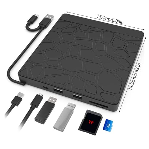 Graveur de disque externe multi-interface USB avec lecteur de carte pour PC - 7