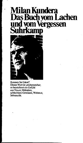 Das Buch vom Lachen und vom Vergessen [German] 3518035010 Book Cover