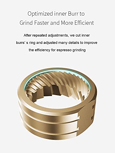 TIMEMORE Chestnut G1 Plus Manuelle Kaffeemühle, Kapazität 20 g, mit CNC-konischem Frässtift, interne verstellbare… – Bild 6