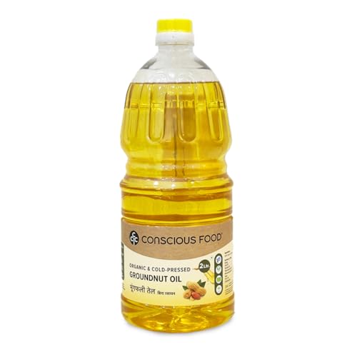 Image of Conscious Food Natural Groundnut Oil in PET bottle | Cold Pressed | Kacchi Ghani Peanut Oil -2liter