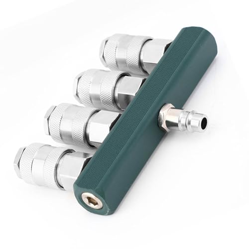 Conector Rápido de 4 Vias, Latão Galvanizado, Acoplador de Mangueira de Ar de, Acessórios Pneumático