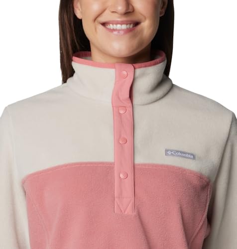 Image of Columbia Womens Benton Springs Half Snap II Pull Over Fleece Jacket, Dark Stone /Canoe /Vintage Blue, 3X