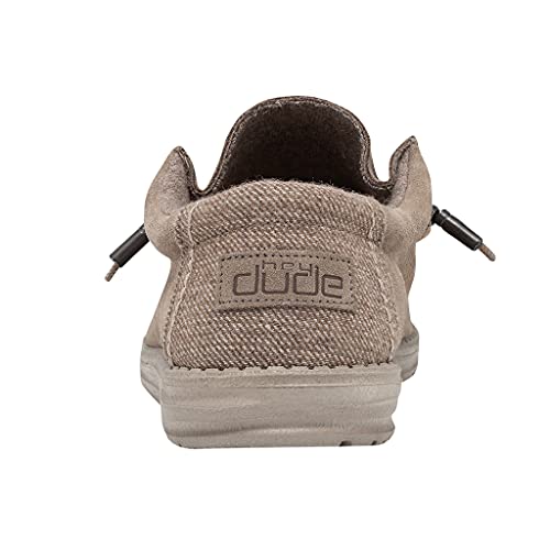 Hey Dude Men's Wally Suede Desert Size M8 | Men’s Shoes | Men's Lace Up Loafers | Comfortable & Light-Weight