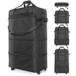 Expandable Foldable Suitcases with Wheels Collapsible Luggage Bag Large capacity Suitcase Duffel Bag for Men Women