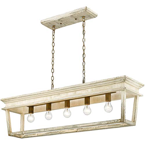 New Product Golden Lighting 0839-LP BC Haiden Linear Pendant, Burnished Chestnut
