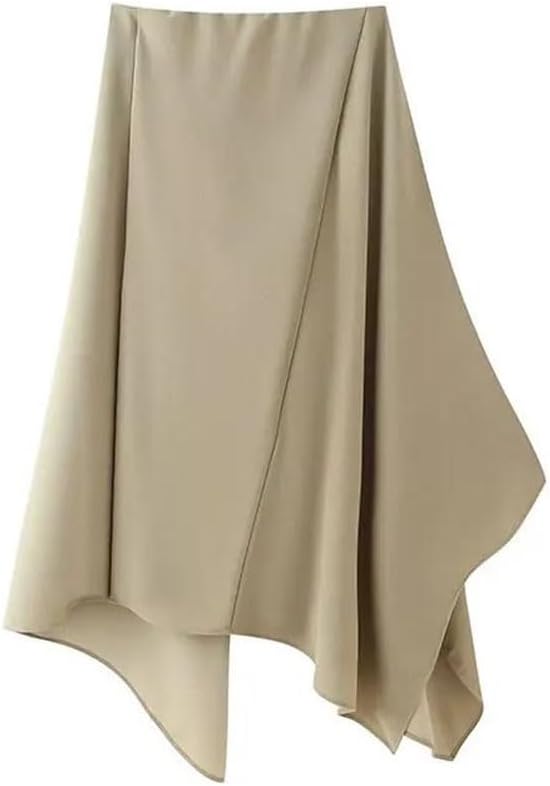 Women's Spring Elegant Casual Ruffled Short-Sleeved Top Asymmetric Midi Skirt Set