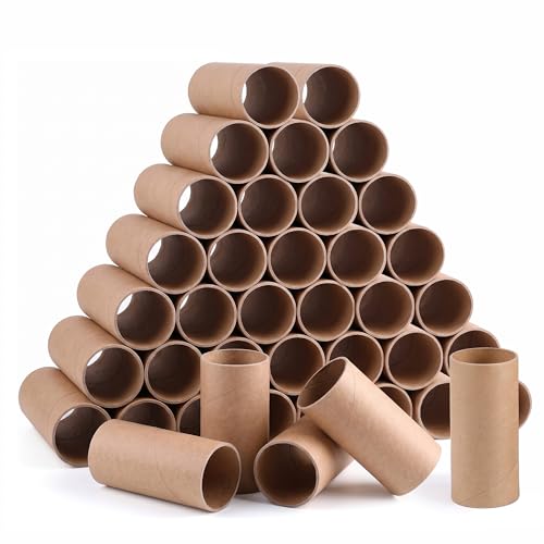 Tosnail 40 Pieces Craft Rolls 10x5cm Cardboard Tubes 2 x 3.9 Empty Toilet Paper Roll Tubes