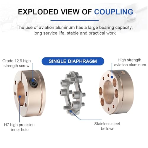 Accouplement à diaphragme flexible D26 L26 4x9mm pour servomoteur