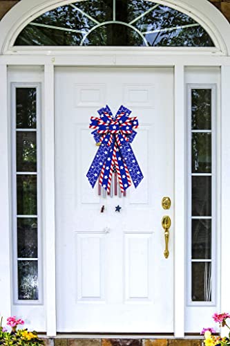 Estivaux BOW-ID-YC-220424-STARS Large Veterans Day Patriotic Bows For Wreath thumb #2